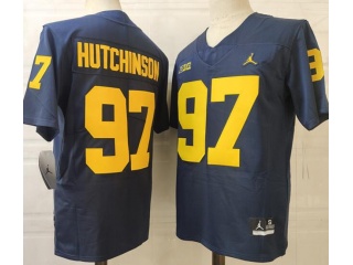 Michigan Wolverines #97 Aidan Hutchinson Jersey Blue