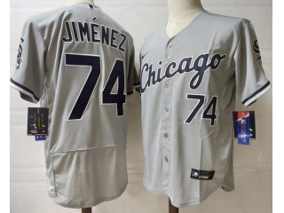Nike Chicago White Sox #74 Eloy Jimenez Flexbase Jerseys Grey