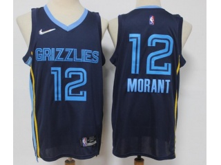 Nike Memphis Grizzlies #12 Ja Morant 75th Jersey Dark Blue 