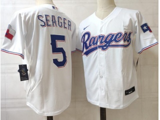 Nike Texas Rangers #5 Corey Seager White Cool Base Jersey