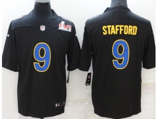 Los Angeles Rams #9 Matthew Stafford Superbowl Limited Jersey Black
