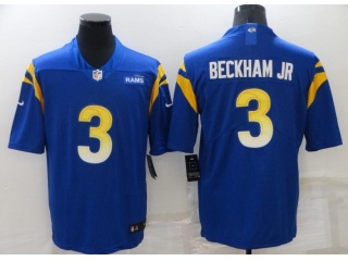 Los Angeles Ram #3 Odell Beckham Jr Limited Jersey Blue 