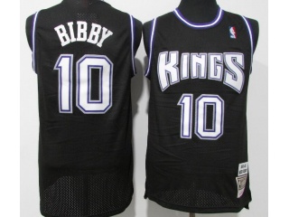 Sacramento Kings #10 Mike Bibby Throwback Jersey Black 