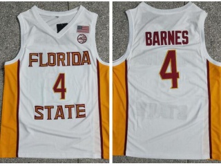 Florida State #4 Scottie Barnes Jersey White 