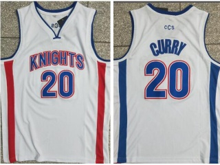 Knights #20 Stephen Curry Jersey White