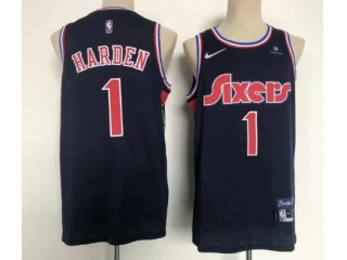 Nike Philadelphia 76ers #1 James Harden 2021-2022 City Jerseys Blue