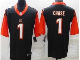 Cincinnati Bengals #1 Ja’Marr Chase Vapor Limited Jersey Black Old Style