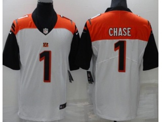 Cincinnati Bengals #1 Ja’Marr Chase Old Style Limited Jersey White