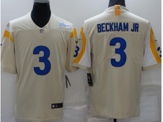 Los Angeles Ram #3 Odell Beckham Jr Limited Jersey Cream