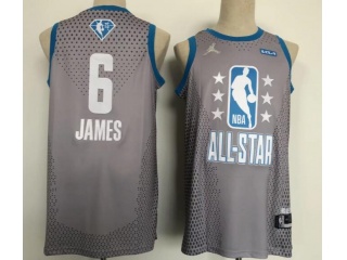 Los Angeles Lakers #6 Lebron James 2022 All Star Jersey Grey
