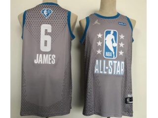 Los Angeles Lakers #6 Lebron James 2022 All Star Jersey Grey 