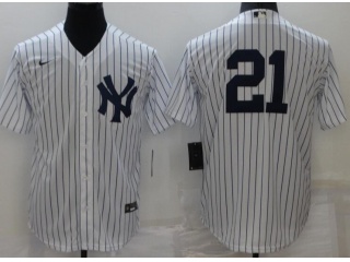 Nike New York Yankee #21 Cool Base Jersey White
