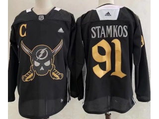 Adidas Tampa Bay Lightning #91 Steven Stamkos Jersey Black