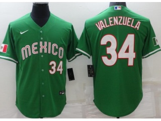 Los Angeles Dodgers #34 Fernando Valenzuela Mexico Jersey Green