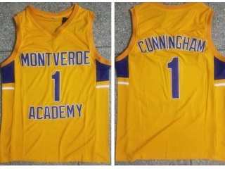 Montverde Academy #1 Cade Cunningham Jersey Yellow