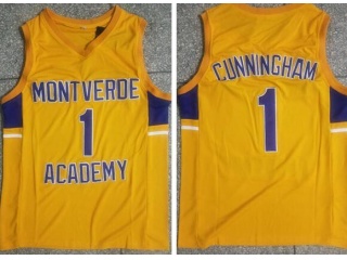 Montverde Academy #1 Cade Cunningham Jersey Yellow