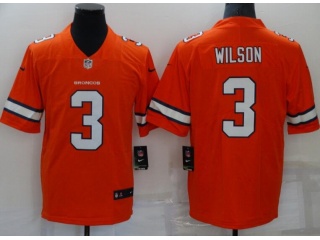 Denver Broncos #3 Russell Wilson Color Rush Limited Jersey Orange