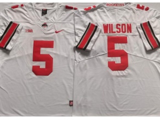 Ohio State Buckeyes #5 Garrett Wilson Limited Jersey White