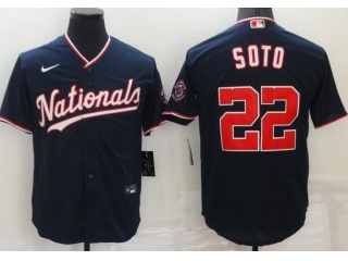 Nike Washington Nationals #22 Juan Soto Cool Base Jersey Blue