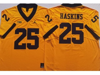 Michigan Wolverines #25 Hassan Haskins Limited Jersey Yellow 