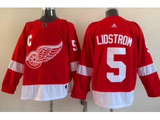 Adidas Detroit Red Wings #5 Nicklas Lidstrom Hockey Jersey Red