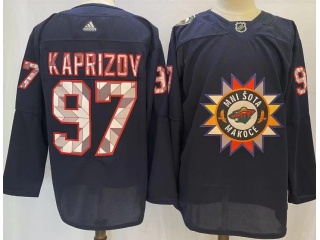Adidas Minnesota Wild #97 Kirill Kaprizov Jersey Blue