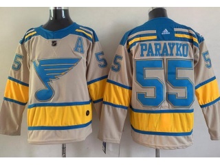 Adidas St.Louis Blues #55 Colton Parayko 2022 Winter Classic Jersey Cream