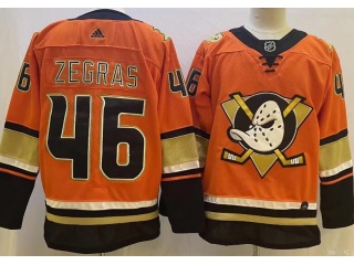 Adidas Anaheim Ducks #46 Trevor Zegras Hockey Jersey Orange