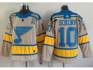 Adidas St.Louis Blues #10 Brayden Schenn 2022 Winter Classic Jersey Cream