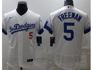 Nike Los Angeles Dodgers #5 Freddie Freeman Flexbase Jersey White City