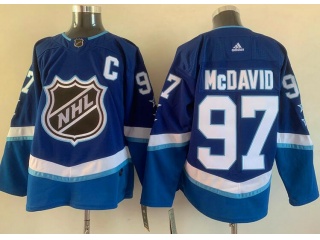 Adidas Edmonton Oilers #97 Connor McDavid All Star Jersey Blue