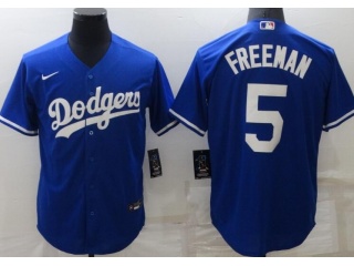 Nike Los Angeles Dodgers #5 Freddie Freeman Cool Base Jersey Blue