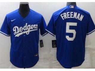 Nike Los Angeles Dodgers #5 Freddie Freeman Cool Base Jersey Blue 