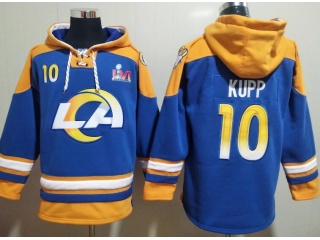 Los Angeles Rams #10 Cooper Kupp With Super Bowl Patch Hoodie Blue 