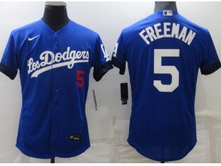 Nike Los Angeles Dodgers #5 Freddie Freeman City Flexbase Jersey Blue