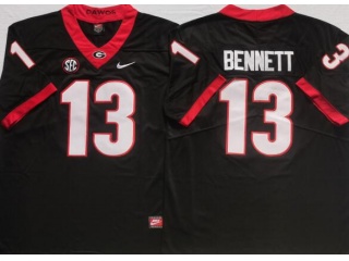 Georgia Bulldogs #13 Stetson Bennett Jersey Black