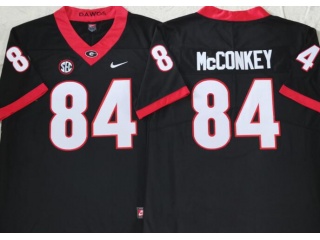 Georgia Bulldogs #84 Ladd McConkey Jersey Black
