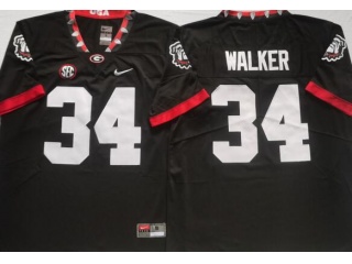 Georgia Bulldogs #34 Herschel Walker New Style Jersey Black