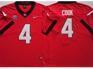 Georgia Bulldogs #4 James Cook Limited Jersey Red