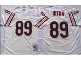 Chicago Bears #89 Mike Ditka Throwback Jersey White