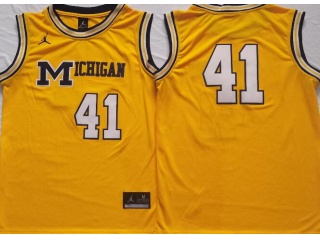 Michigan Wolverines #41 Glen Rice Jersey Yellow