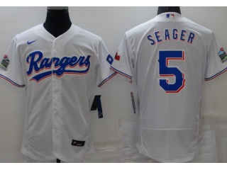 Nike Texas Rangers #5 Corey Seager Flexbase Jersey White