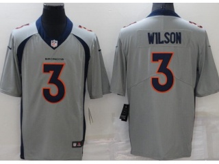 Denver Broncos #3 Russell Wilson Inverted Limited Jersey Grey