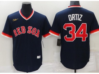 Nike Boston Red Sox #34 David Ortiz Throwabck Jersey Blue