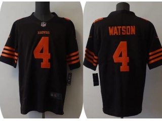Cleveland Browns #4 Deshaun Watson Color Rush Limited Jersey Brown
