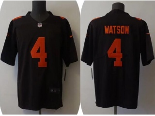 Cleveland Browns #4 Deshaun Watson Color Rush New Style Limited Jersey Brown