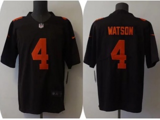 Cleveland Browns #4 Deshaun Watson Color Rush New Style Limited Jersey Brown