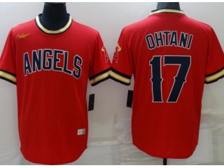 Nike Los Angeles Angels #17 Shohei Ohtani Red Throwback Jersey Red