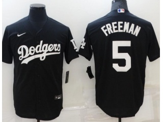 Nike Los Angeles Dodgers #5 Freddie Freeman Cool Base Jersey Black