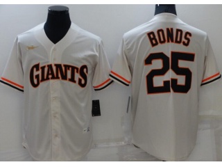 Nike San Francisco Giants #25 Barry Bonds Thrwoback Jerseys Cream